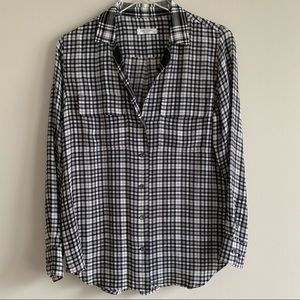 Equipment Femme Signature Silk Shirt Plaid